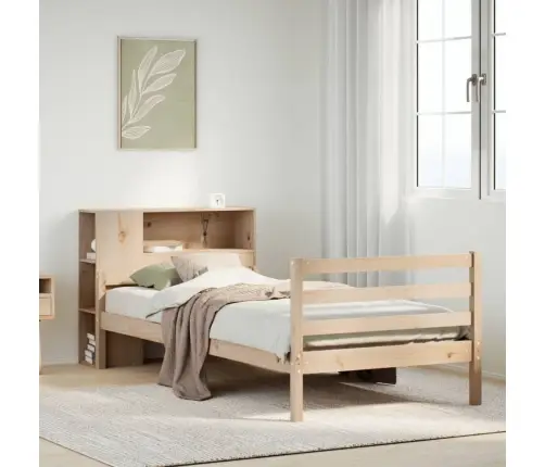 Riiuliga Voodiraam Ilma Madratsita, 90X200 cm Männipuit