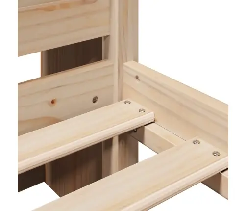 Lova Su Knygų Spinta Be Čiužinio, 140X200cm Pušies Masyvas