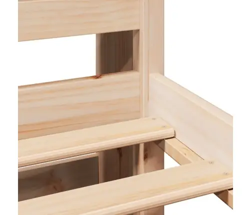 Gulta Ar Grāmatu Plauktu, Bez Matrača, 135X190 Cm, Priedes Koks Vidaxl