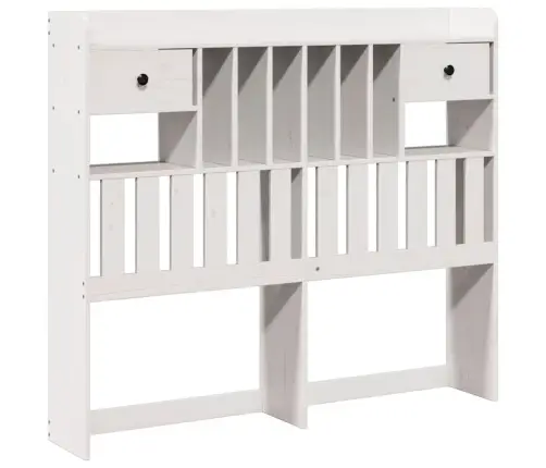 Gulta Ar Grāmatu Plauktu, Bez Matrača, 135X190 Cm, Priedes Koks Vidaxl