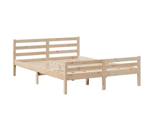 Lova Su Knygų Spinta Be Čiužinio, 140X200cm Pušies Masyvas