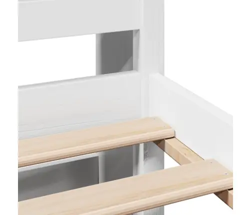 Gulta Ar Grāmatu Plauktu, Bez Matrača, 150X200 Cm, Priedes Koks Vidaxl