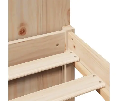 Lova Su Knygų Spinta Be Čiužinio, 135X190cm Pušies Masyvas