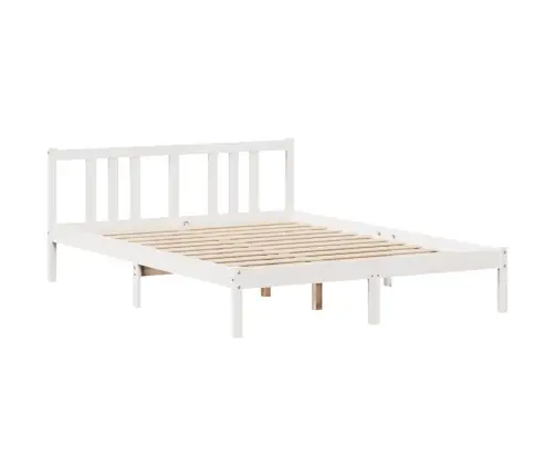 Gulta Ar Grāmatu Plauktu, Bez Matrača, 140X200 Cm, Priedes Koks Vidaxl