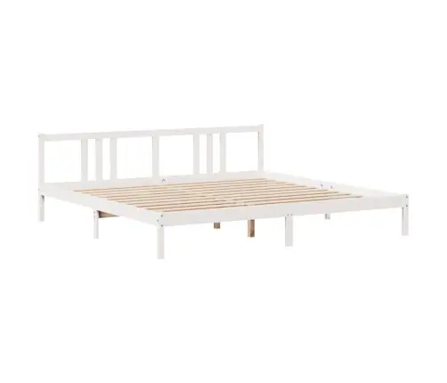 Gulta Ar Grāmatu Plauktu, Bez Matrača, 200X200 Cm, Priedes Koks Vidaxl