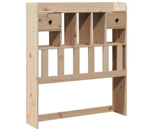 Gulta Ar Grāmatu Plauktu, Bez Matrača, 90X190 Cm, Priedes Koks Vidaxl