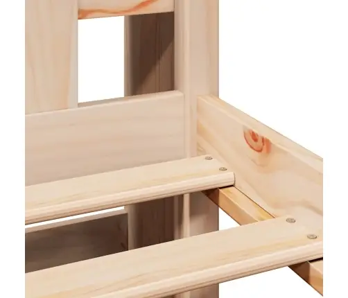 Gulta Ar Grāmatu Plauktu, Bez Matrača, 90X190 Cm, Priedes Koks Vidaxl