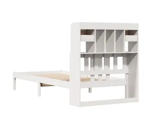 Gulta Ar Grāmatu Plauktu, Bez Matrača, 90X200 Cm, Priedes Koks Vidaxl