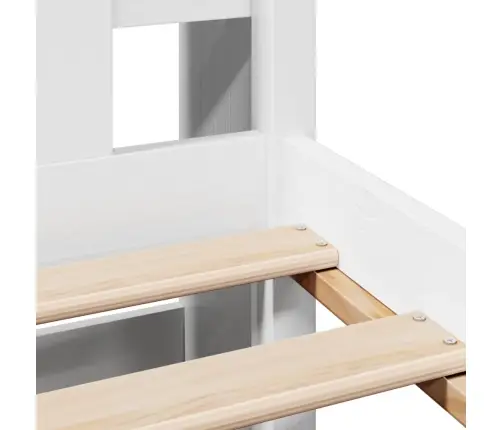 Gulta Ar Grāmatu Plauktu, Bez Matrača, 90X200 Cm, Priedes Koks Vidaxl