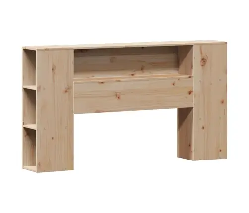 Lova Su Knygų Spinta Be Čiužinio, 140X190cm Pušies Masyvas