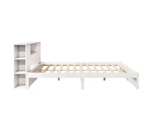 Gulta Ar Grāmatu Plauktu, Bez Matrača, 200X200 Cm, Priedes Koks Vidaxl