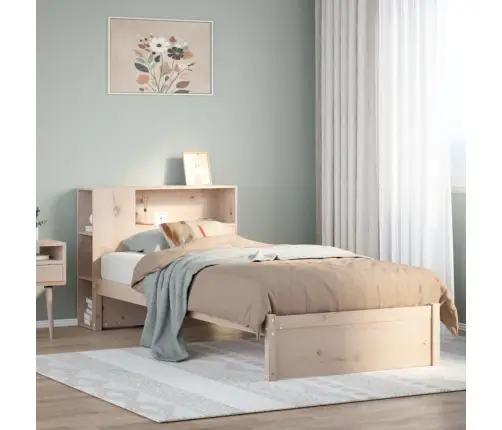 Riiuliga Voodiraam Ilma Madratsita, 75X190 cm Männipuit