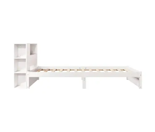 Gulta Ar Grāmatu Plauktu, Bez Matrača, 75X190 Cm, Priedes Koks Vidaxl