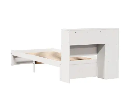 Gulta Ar Grāmatu Plauktu, Bez Matrača, 75X190 Cm, Priedes Koks Vidaxl