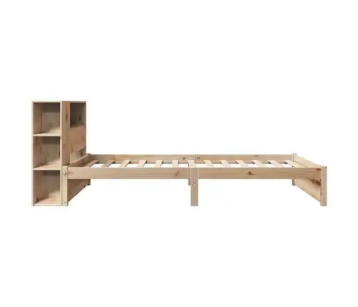 Riiuliga Voodi Ilma Madratsita, 90 X 190 cm Männipuit