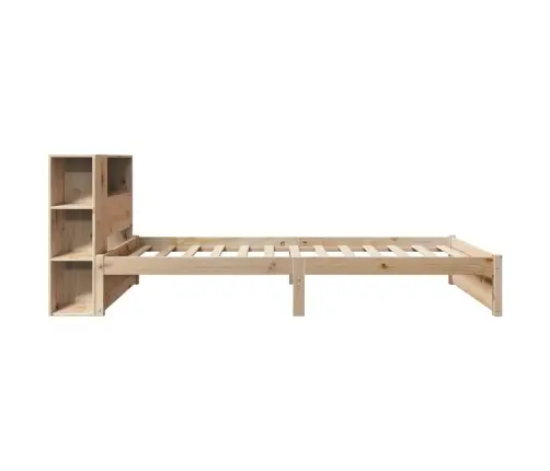 Lova Su Knygų Spinta Be Čiužinio, 90X200cm Pušies Masyvas