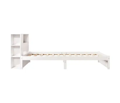 Lova Su Knygų Spinta Be Čiužinio, Balta, 90X200cm Pušis