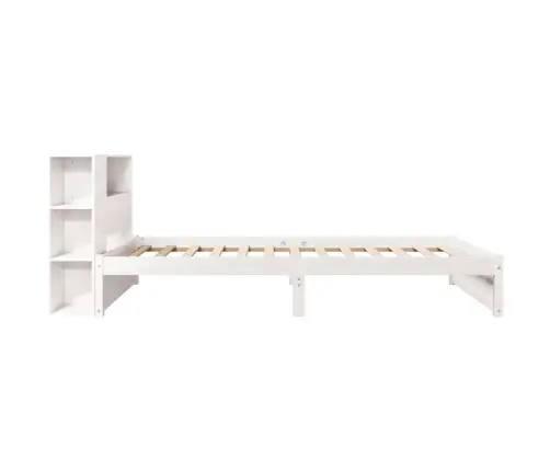 Gulta Ar Grāmatu Plauktu, Bez Matrača, 100X200 Cm, Priedes Koks Vidaxl