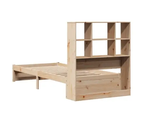 Riiuliga Voodi Ilma Madratsita, 90 X 190 cm Männipuit