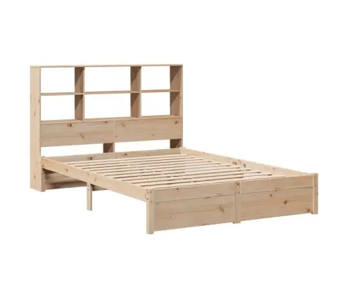 Lova Su Knygų Spinta Be Čiužinio, 140X200cm Pušies Masyvas