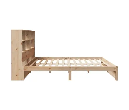 Lova Su Knygų Spinta Be Čiužinio, 140X200cm Pušies Masyvas