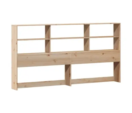 Lova Su Knygų Spinta Be Čiužinio, 180X200cm Pušies Masyvas