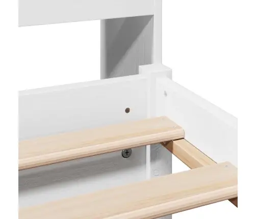 Lova Su Knygų Spinta Be Čiužinio, Balta, 75X190cm Pušis