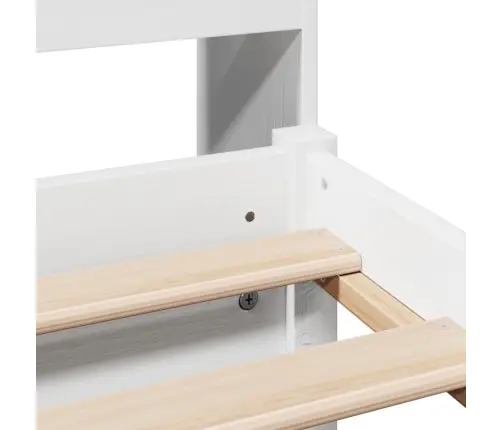 Gulta Ar Grāmatu Plauktu, Bez Matrača, 90X190 Cm, Priedes Koks Vidaxl