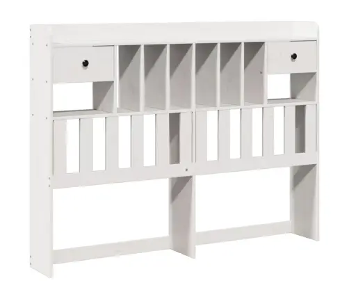 Riiuliga Voodiraam Ilma Madratsita, Valge, 140X190cm Männipuit