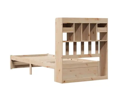 Riiuliga Voodi Ilma Madratsita, 90 X 200 cm Männipuit