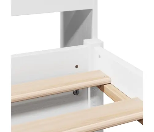 Gulta Ar Grāmatu Plauktu, Bez Matrača, 150X200 Cm, Priedes Koks Vidaxl