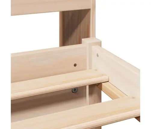 Gulta Ar Grāmatu Plauktu, Bez Matrača, 180X200 Cm, Priedes Koks Vidaxl