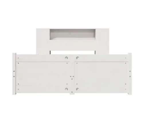 Gulta Ar Grāmatu Plauktu, Bez Matrača, 135X190 Cm, Priedes Koks Vidaxl