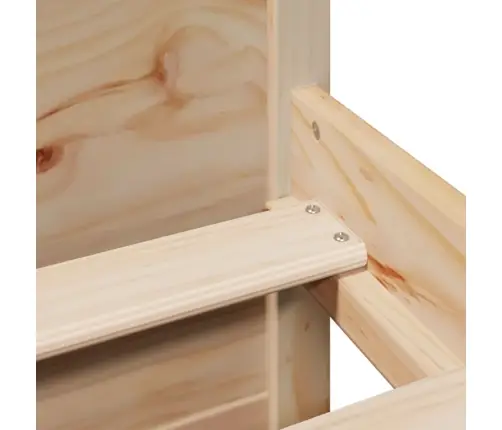 Lova Su Knygų Spinta Be Čiužinio, 140X190cm Pušies Masyvas