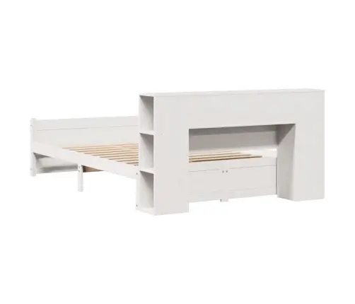 Gulta Ar Grāmatu Plauktu, Bez Matrača, 160X200 Cm, Priedes Koks Vidaxl