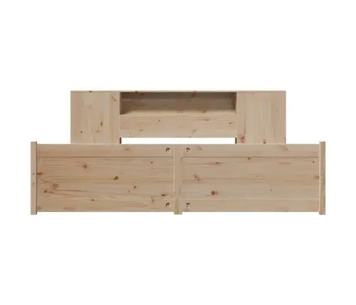 Lova Su Knygų Spinta Be Čiužinio, 180X200cm Pušies Masyvas