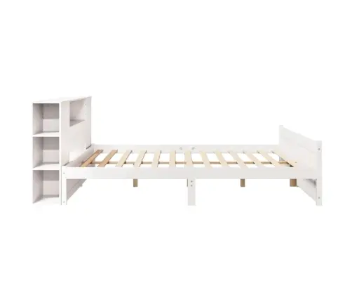 Gulta Ar Grāmatu Plauktu, Bez Matrača, 180X200 Cm, Priedes Koks Vidaxl