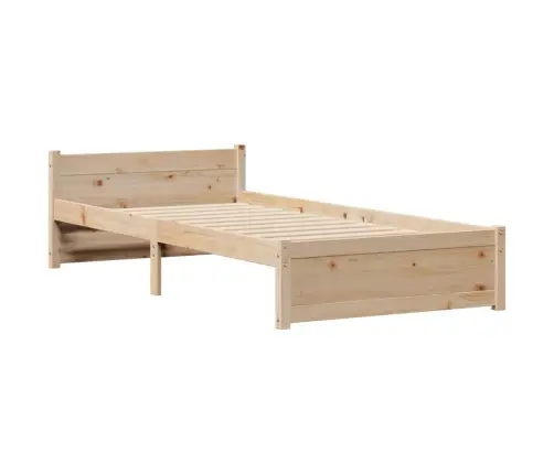 Riiuliga Voodiraam Ilma Madratsita, 75X190 cm Männipuit