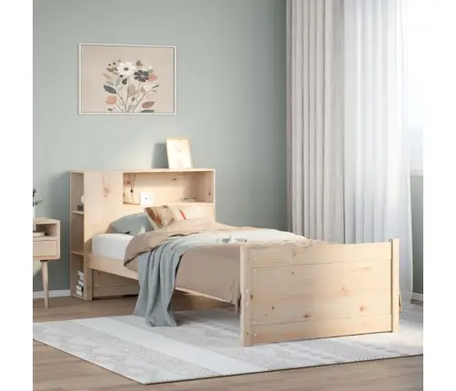 Riiuliga Voodiraam Ilma Madratsita, 75X190 cm Männipuit