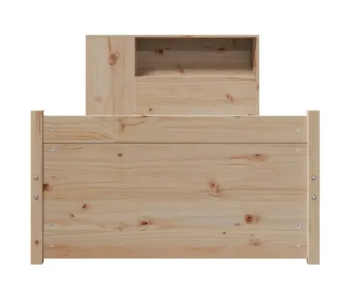 Riiuliga Voodi Ilma Madratsita, 90 X 190 cm Männipuit