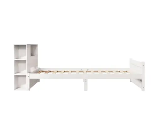 Gulta Ar Grāmatu Plauktu, Bez Matrača, 90X190 Cm, Priedes Koks Vidaxl