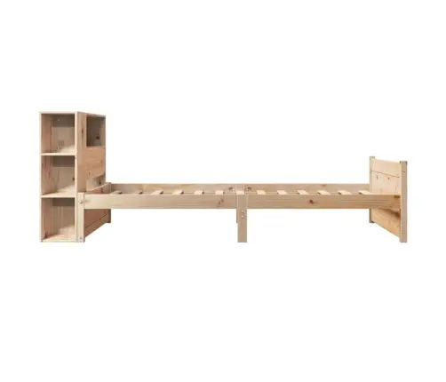 Lova Su Knygų Spinta Be Čiužinio, 90X200cm Pušies Masyvas