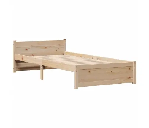 Lova Su Knygų Spinta Be Čiužinio, 90X200cm Pušies Masyvas