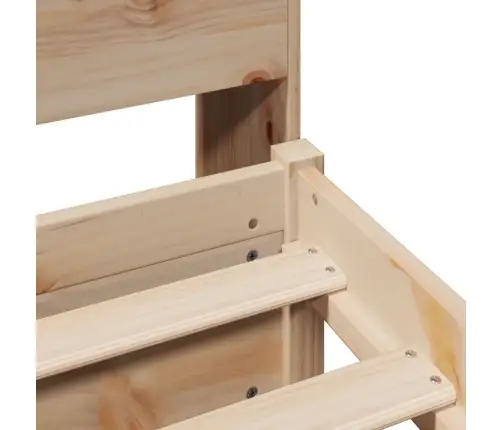 Lova Su Knygų Spinta Be Čiužinio, 90X200cm Pušies Masyvas