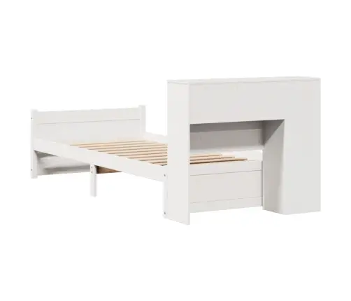 Gulta Ar Grāmatu Plauktu, Bez Matrača, 90X200 Cm, Priedes Koks Vidaxl