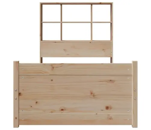 Lova Su Knygų Spinta Be Čiužinio, 90X190cm Pušies Masyvas