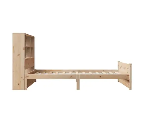 Lova Su Knygų Spinta Be Čiužinio, 90X190cm Pušies Masyvas