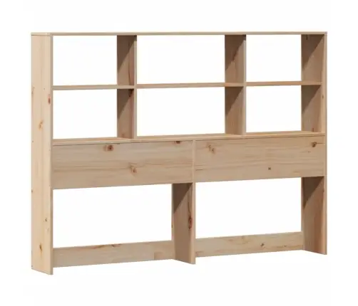 Lova Su Knygų Spinta Be Čiužinio, 140X190cm Pušies Masyvas