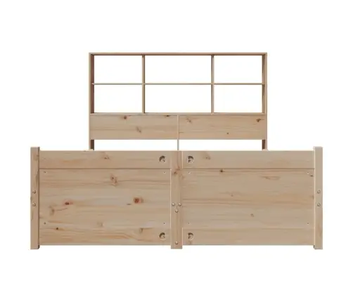 Lova Su Knygų Spinta Be Čiužinio, 120X200cm Pušies Masyvas