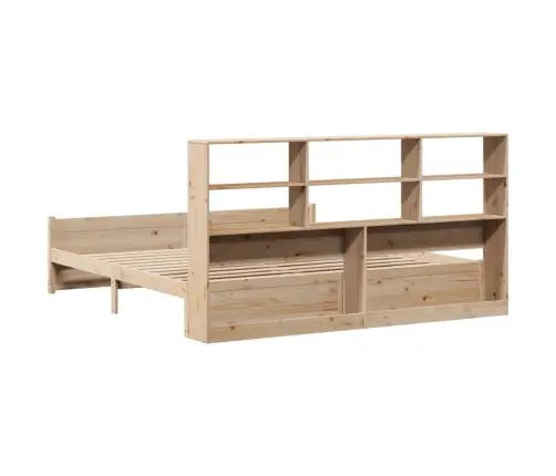 Lova Su Knygų Spinta Be Čiužinio, 180X200cm Pušies Masyvas